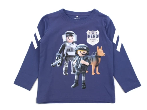 Name It bijou blue t-shirt Playmobil